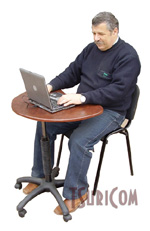 Стол для ноутбука с плавным изменением высоты СН14. МДФ Венге Темный